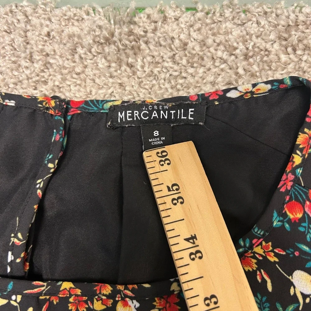 J.Crew Mercantile Floral Dress Women Size 8 Lined Long‎ Sleeve Preppy Business